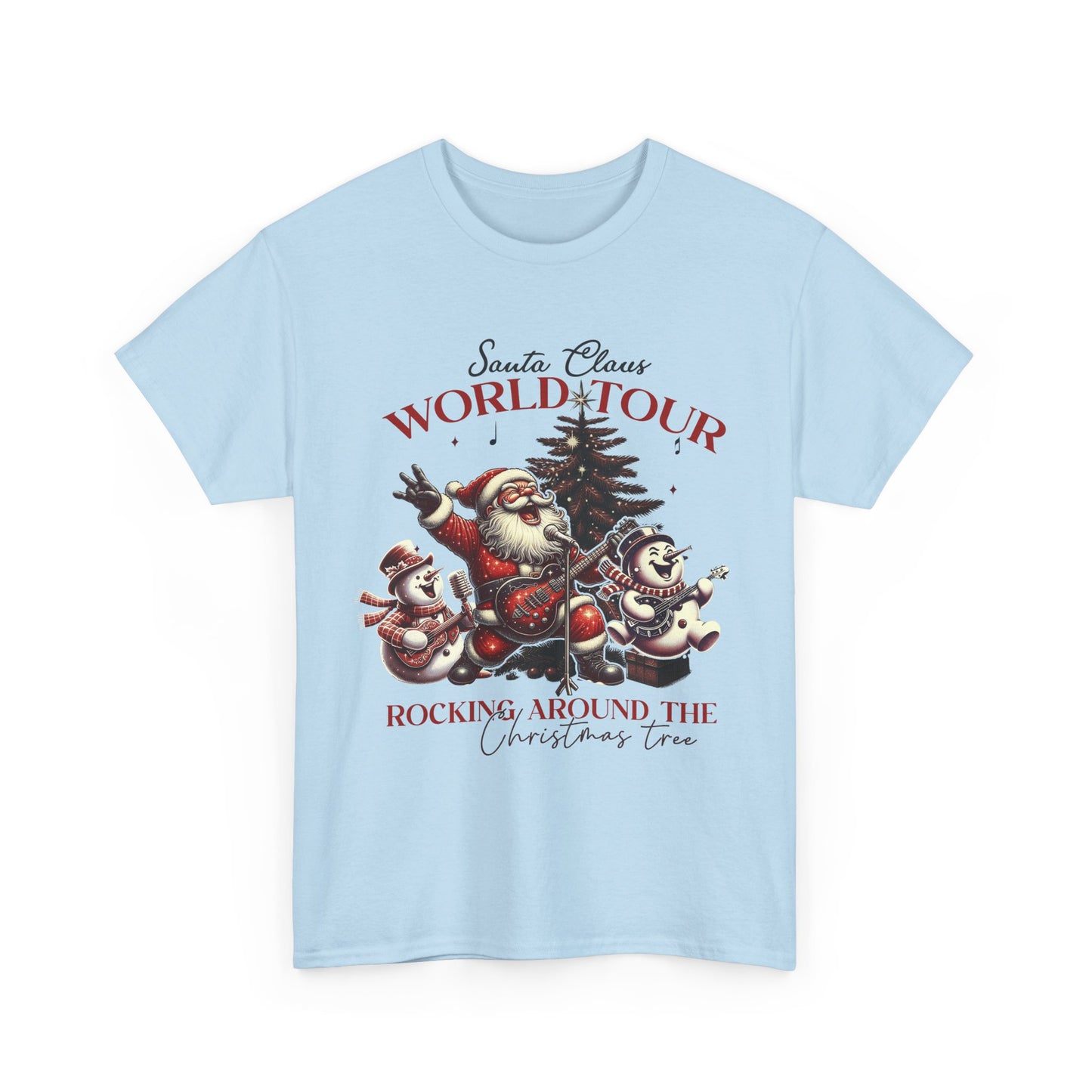 Christmas Santa Claus World Tour Tee - Heavy Cotton T-Shirt