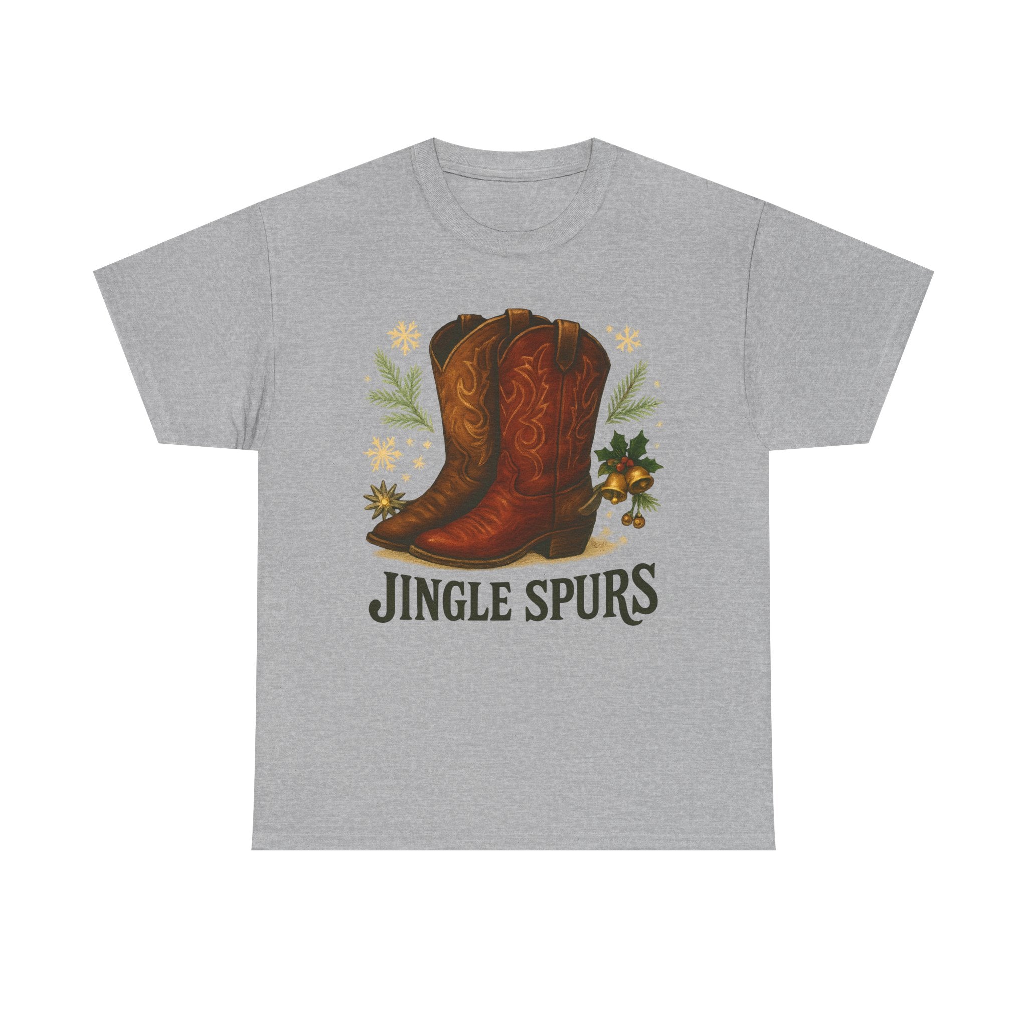 Jingle Spurs Cowboy Boots Christmas T‑Shirt