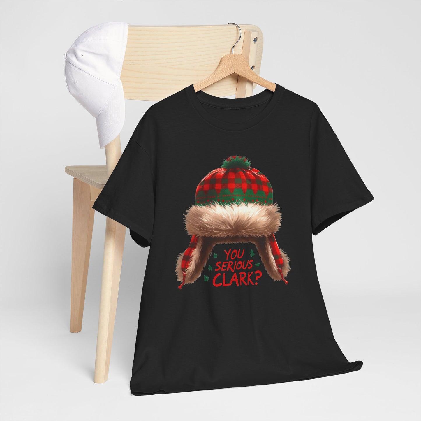 Funny Holiday Heavy Cotton Tee - 'You Serious, Clark?'