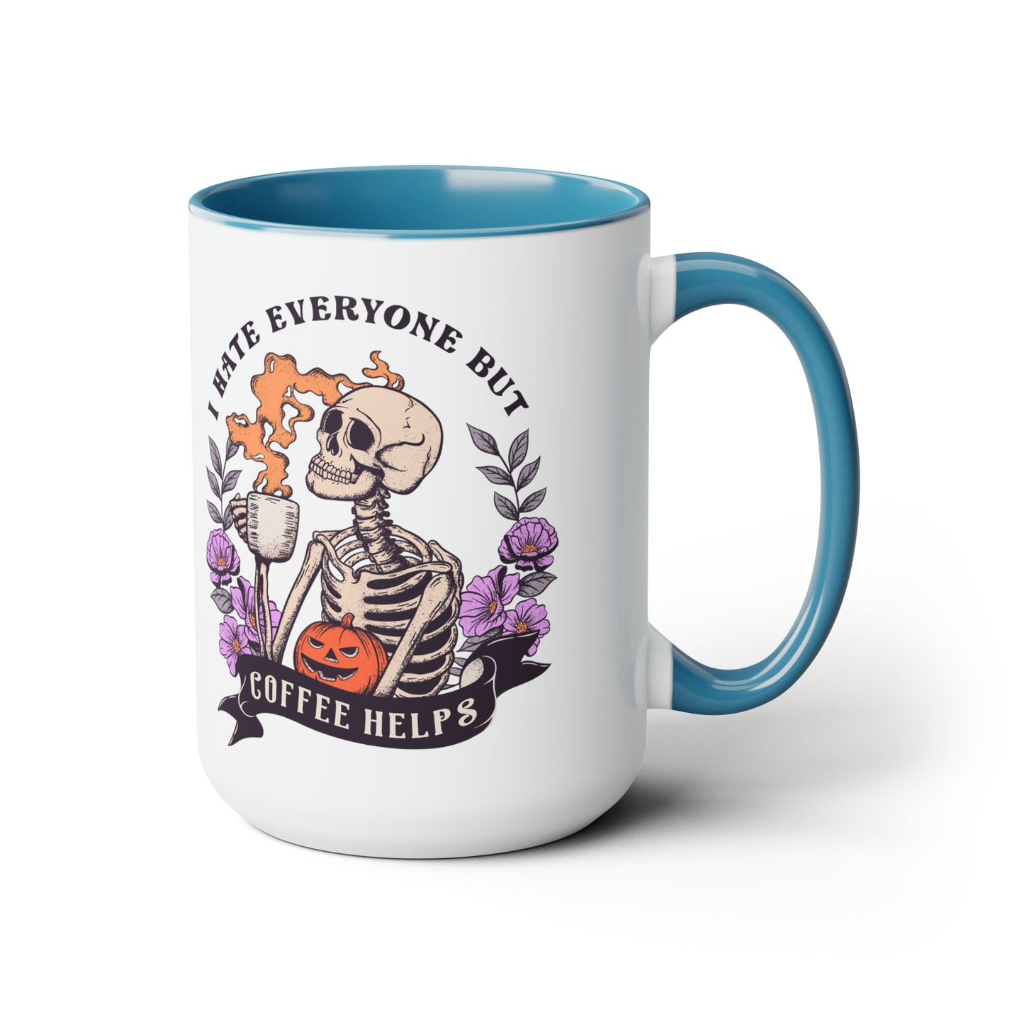 Two-Tone Coffee Mugs, 15oz