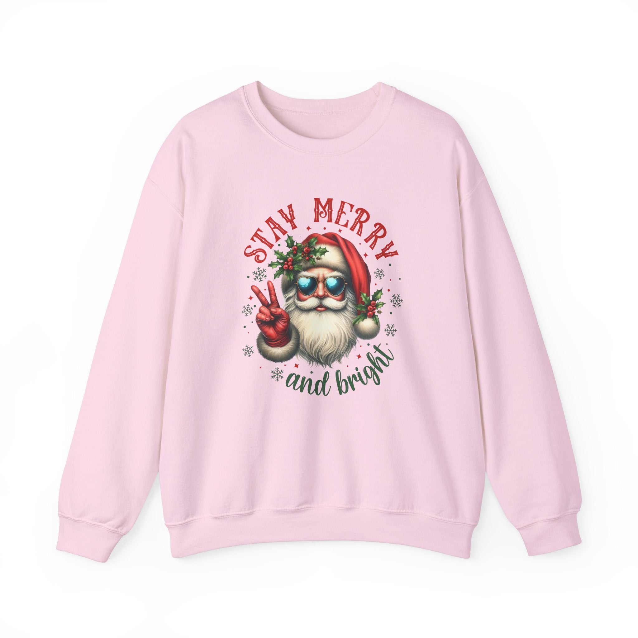 Stay Merry and Bright Crewneck Sweatshirt - Festive Holiday Apparel