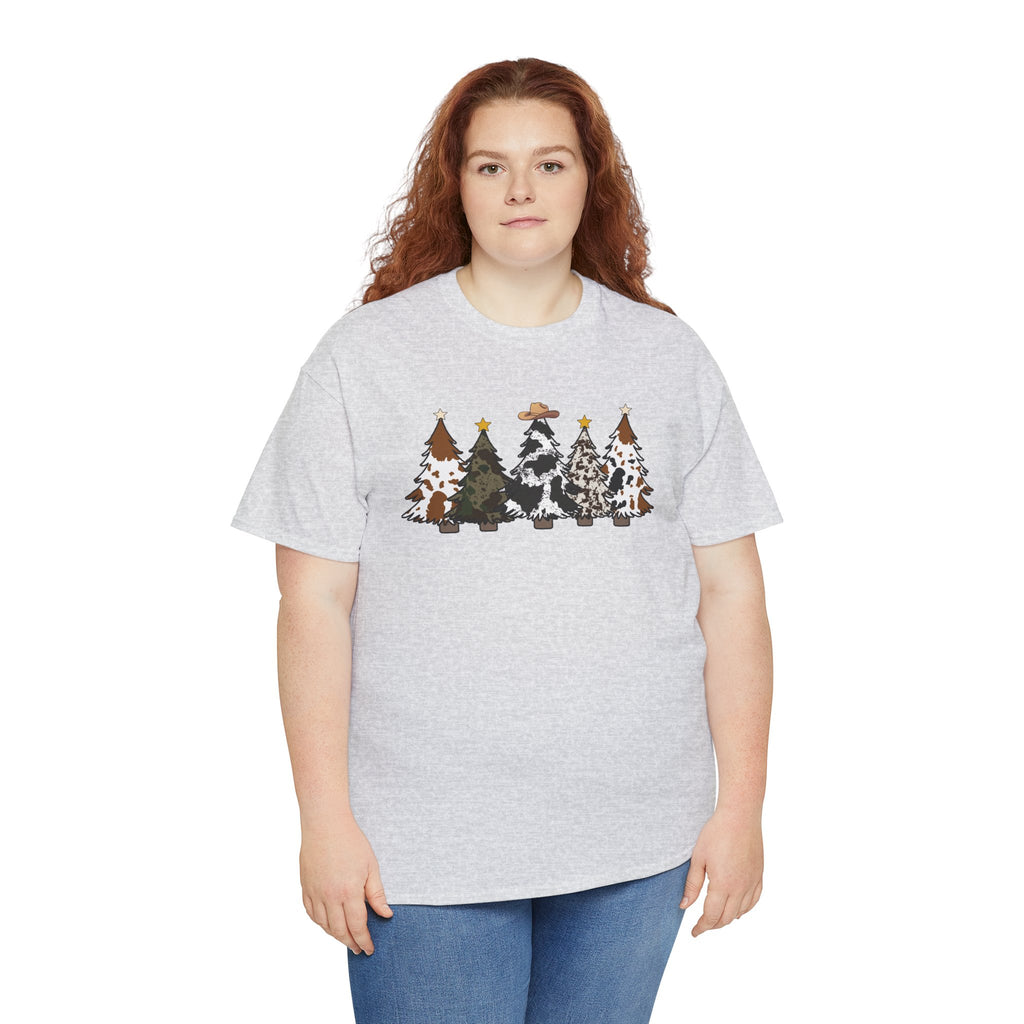 Whimsical Holiday Trees Heavy Cotton Tee