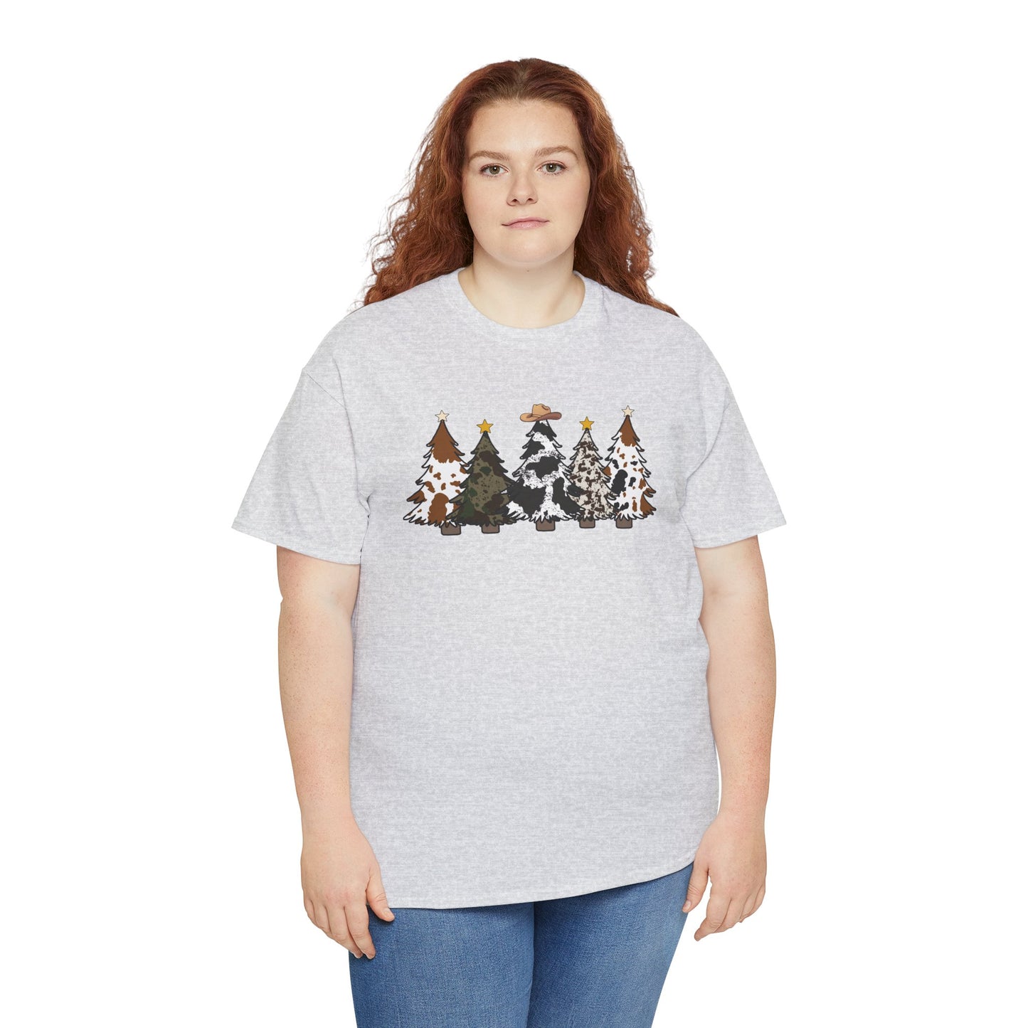 Whimsical Holiday Trees Heavy Cotton Tee