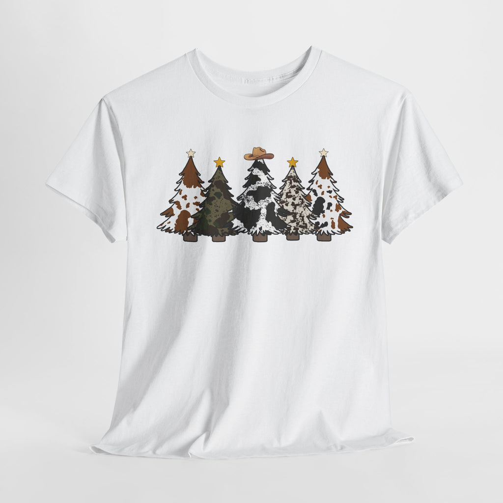 Whimsical Holiday Trees Heavy Cotton Tee