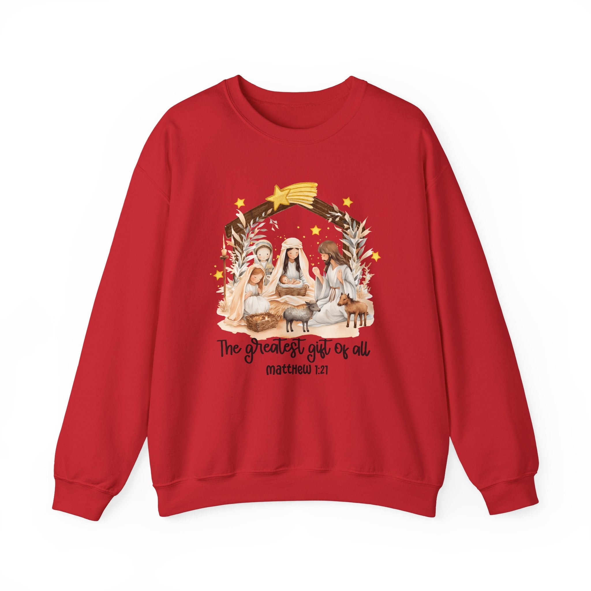 Christmas Nativity Crewneck Sweatshirt - "The Greatest Gift of All"