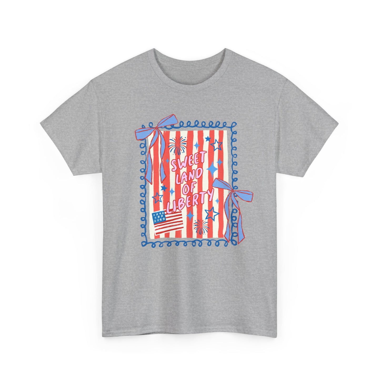 Patriotic 'Land of Liberty' Tee — Red White Blue Flag Graphic T-Shirt