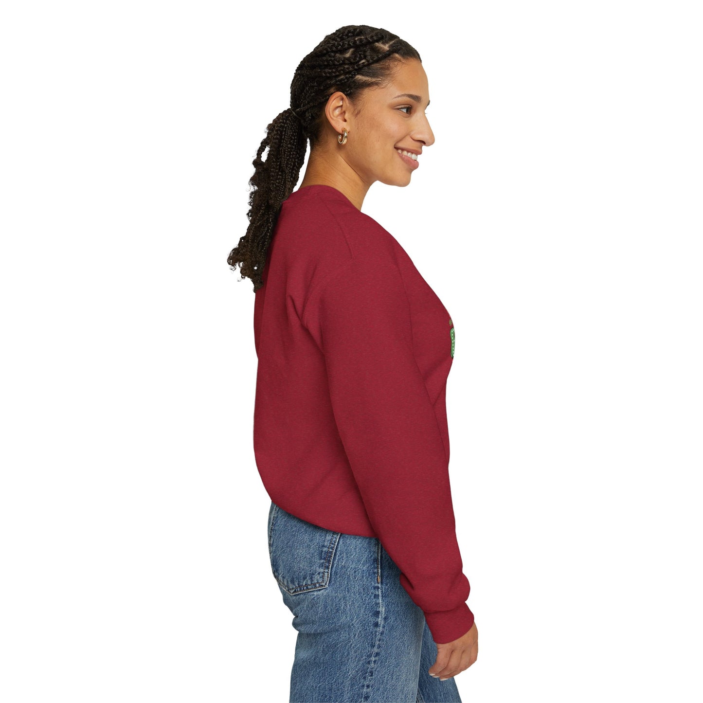 Festive Crewneck Sweatshirt - Dance Like Frosty, Give Like Santa, Love Like Jesus