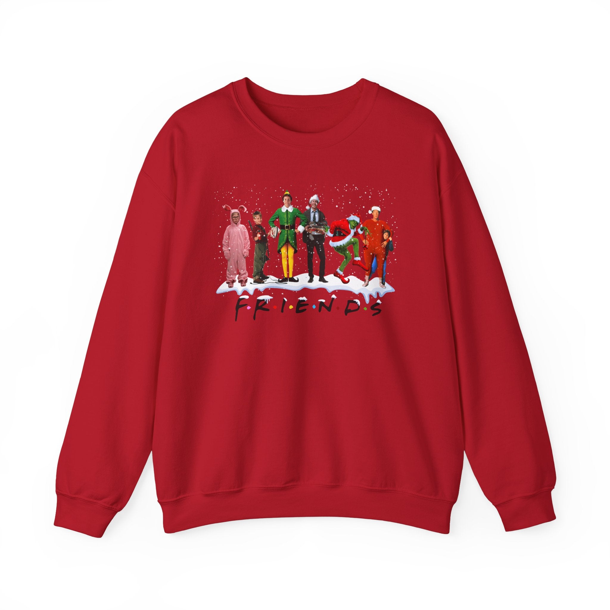 Festive Friends Crewneck Sweatshirt - Cozy Holiday Apparel