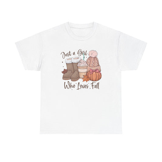 Just a Girl Who Loves Fall, Vintage Style Tee