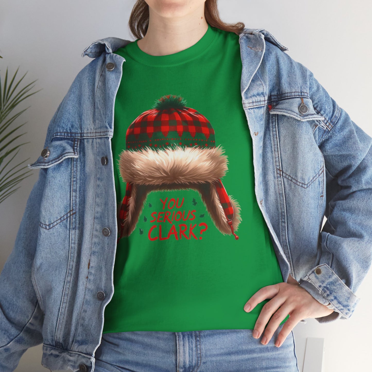 Funny Holiday Heavy Cotton Tee - 'You Serious, Clark?'