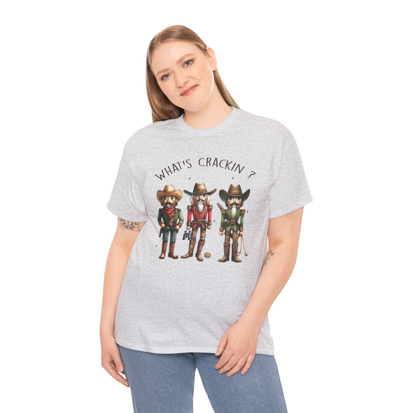 What's Crackin'? Cowboy Graphic Heavy Cotton Tee