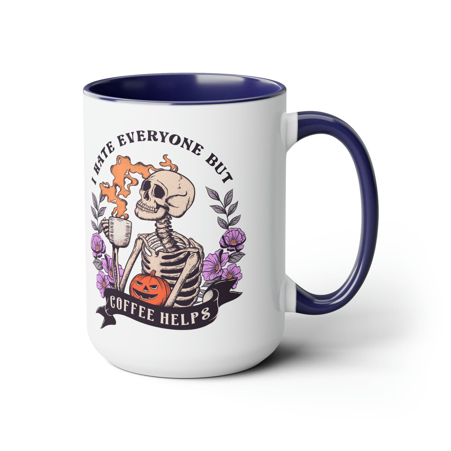 Two-Tone Coffee Mugs, 15oz