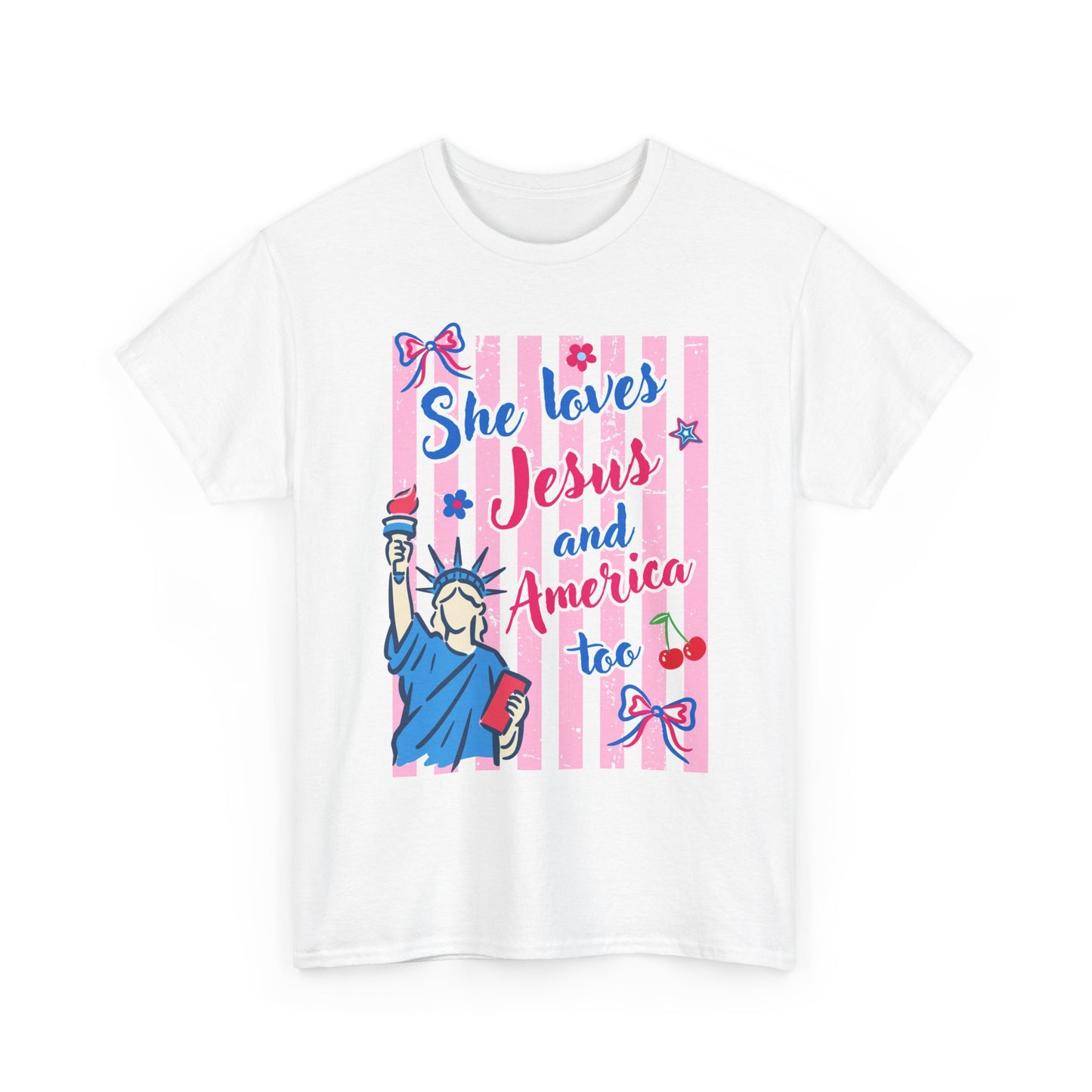 She Loves Jesus and America Too Tee
