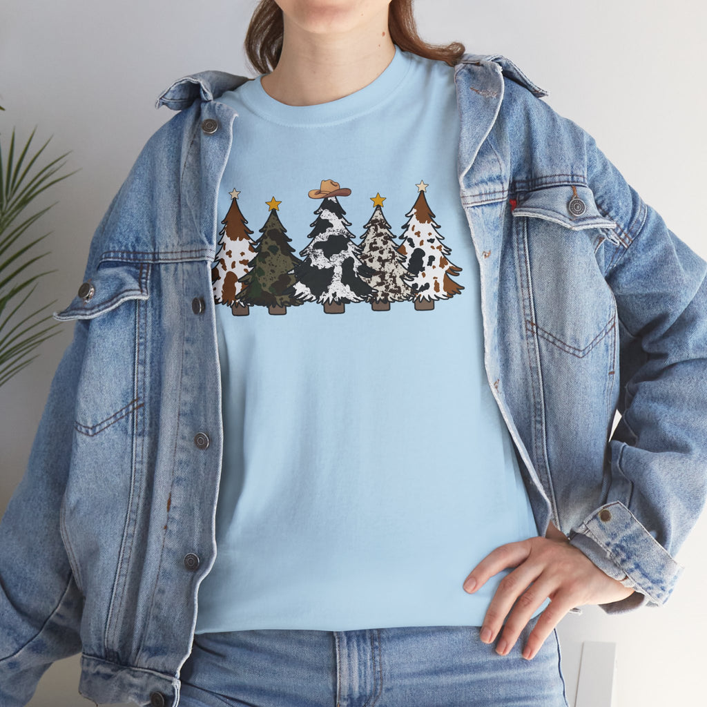 Whimsical Holiday Trees Heavy Cotton Tee