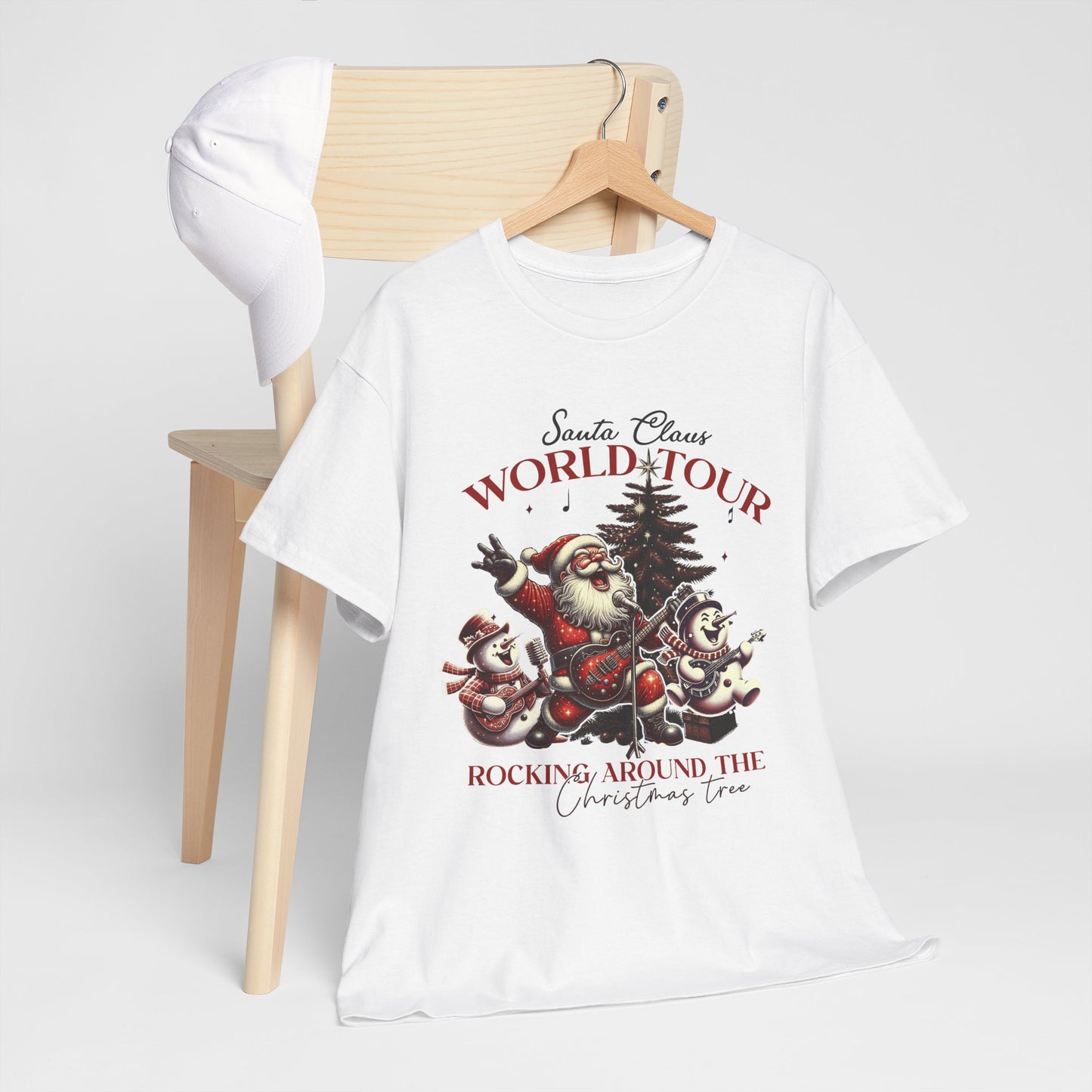 Christmas Santa Claus World Tour Tee - Heavy Cotton T-Shirt