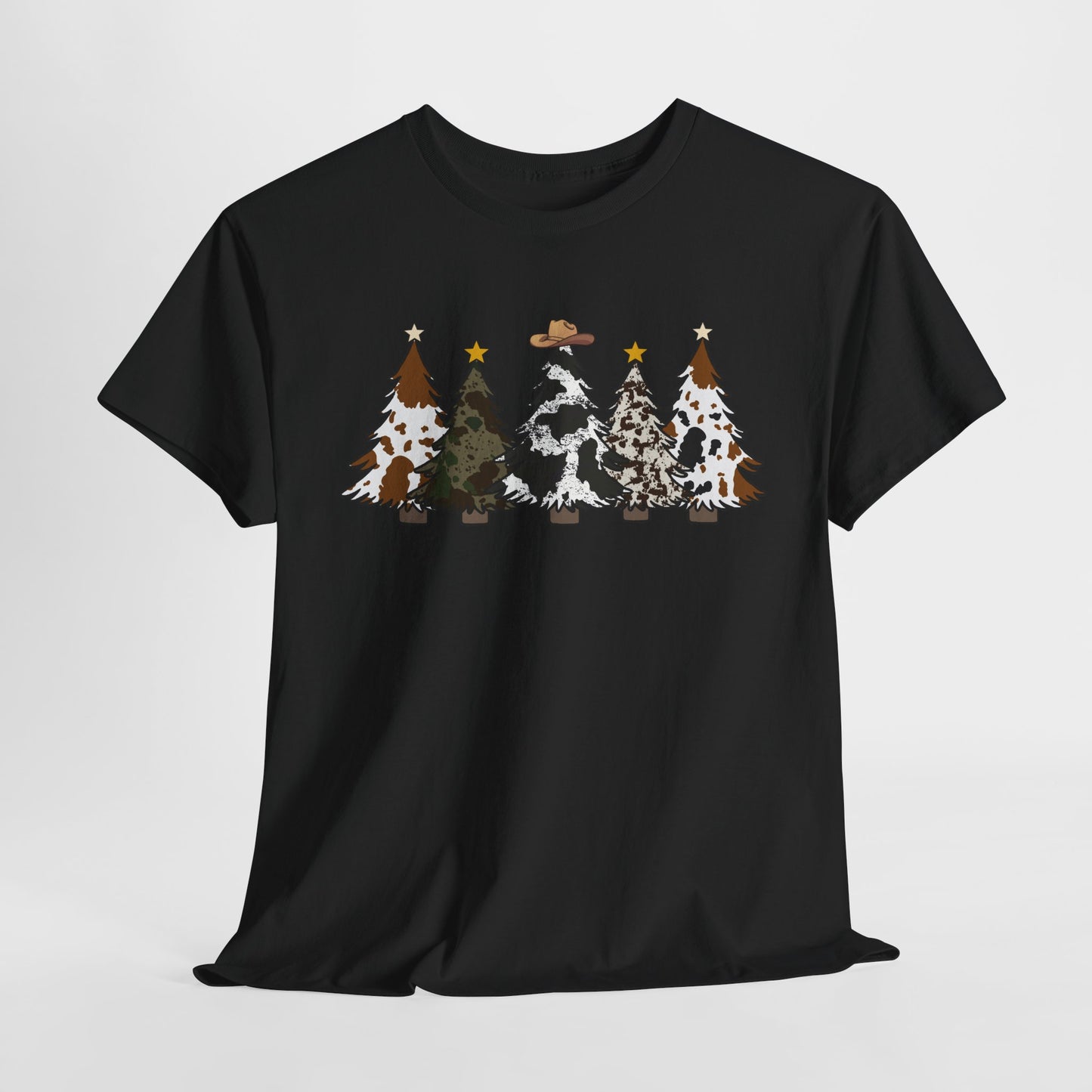 Whimsical Holiday Trees Heavy Cotton Tee