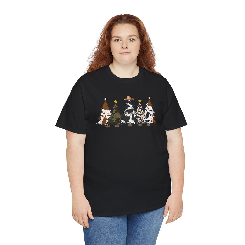 Whimsical Holiday Trees Heavy Cotton Tee