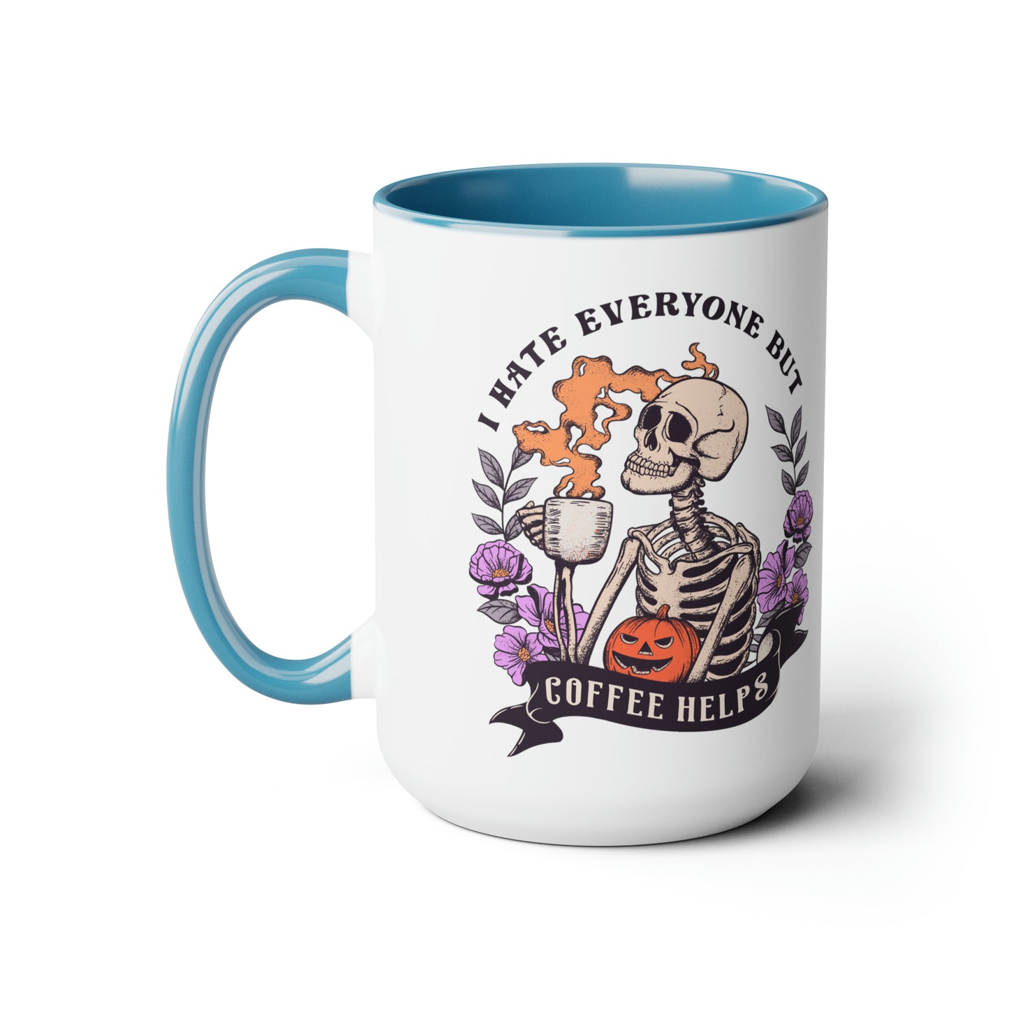 Two-Tone Coffee Mugs, 15oz