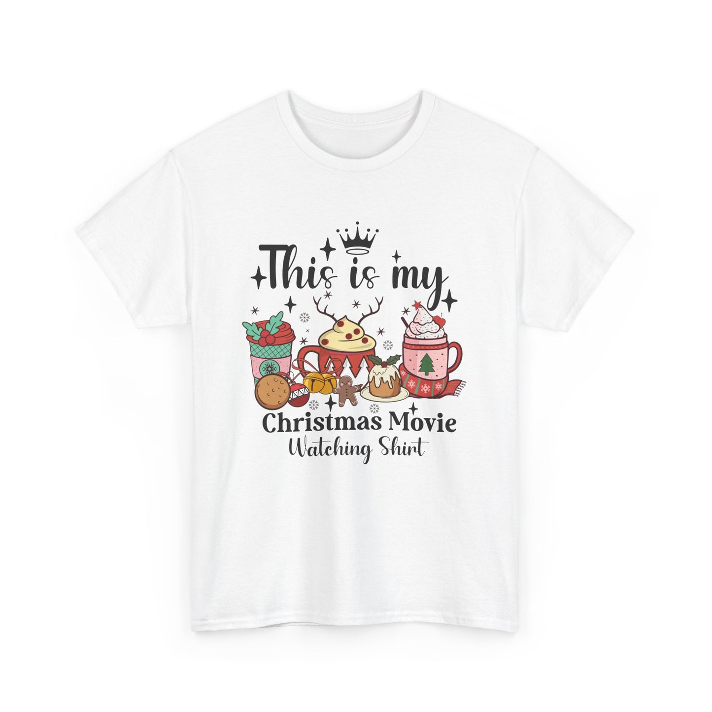 Christmas Movie Watching Tee - Heavy Cotton Shirt