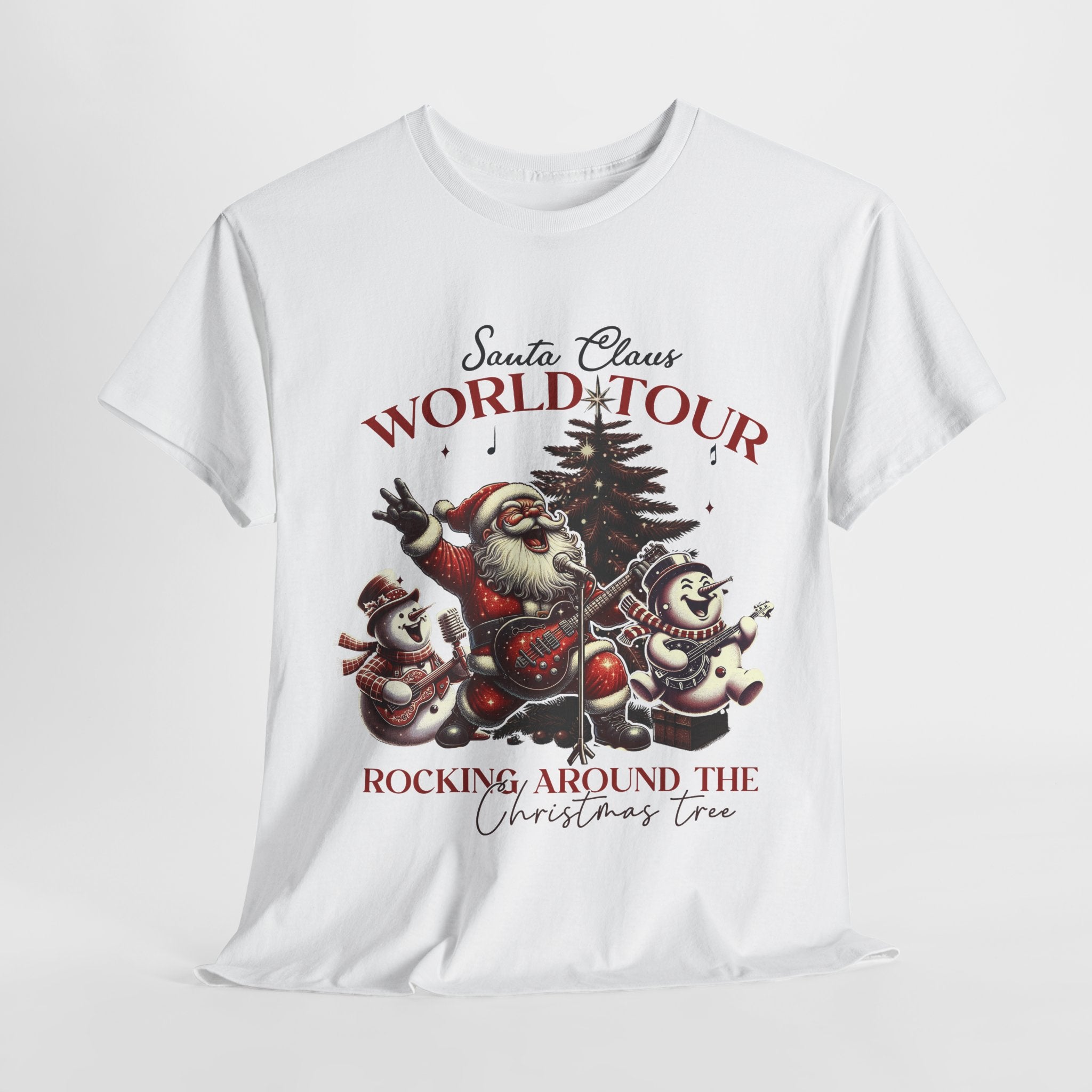 Christmas Santa Claus World Tour Tee - Heavy Cotton T-Shirt