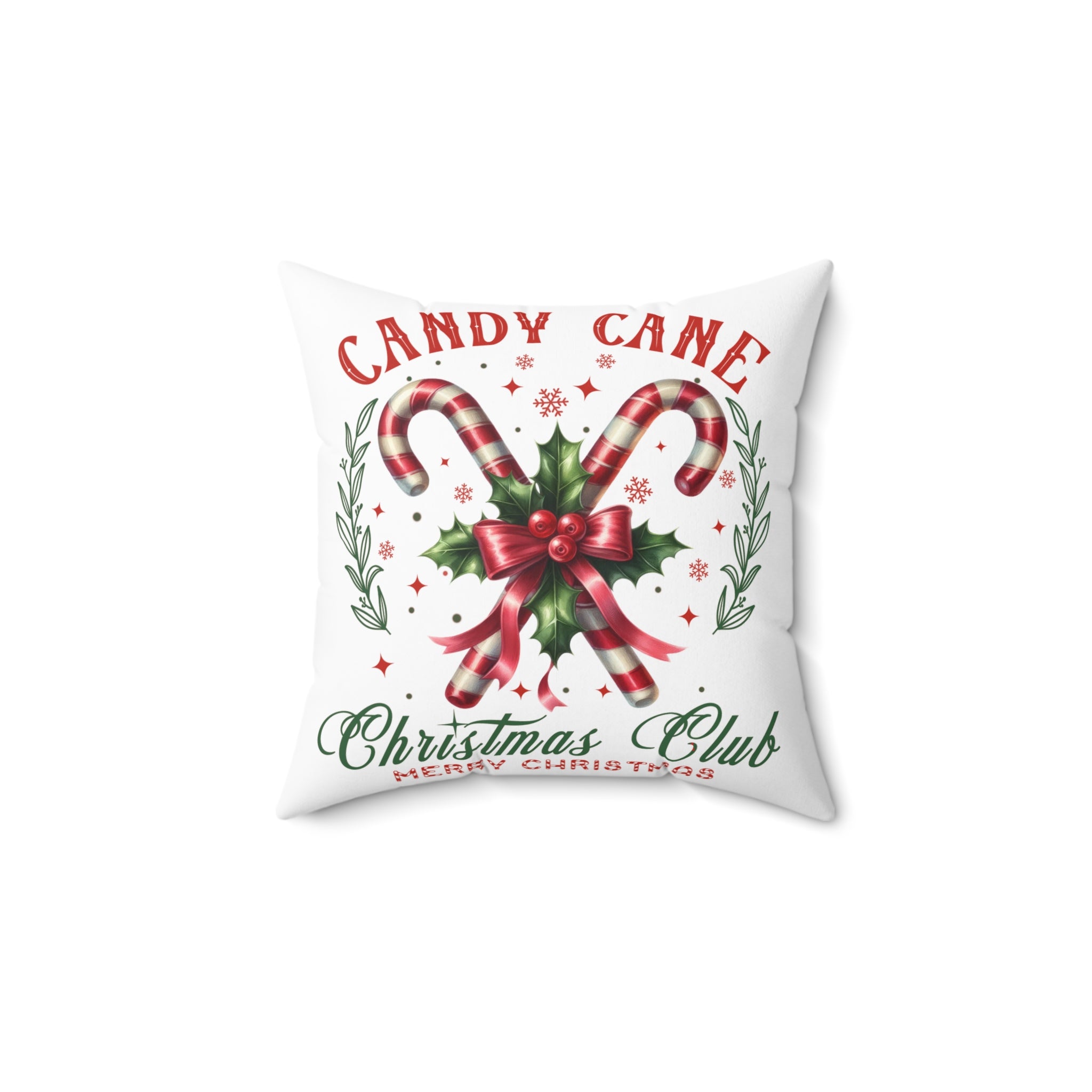 Candy Cane Christmas Pillow - Festive Holiday Decor for Home