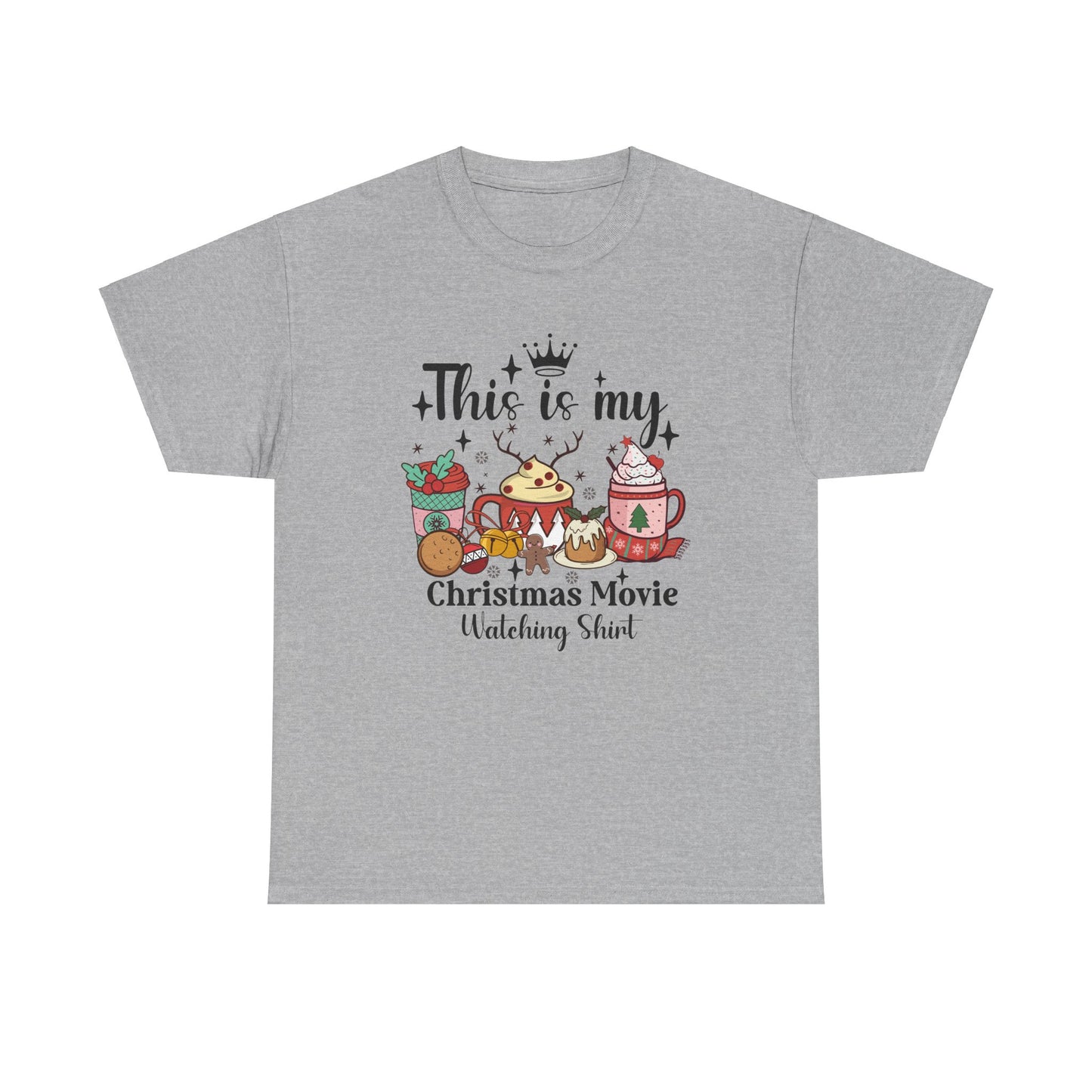 Christmas Movie Watching Tee - Heavy Cotton Shirt