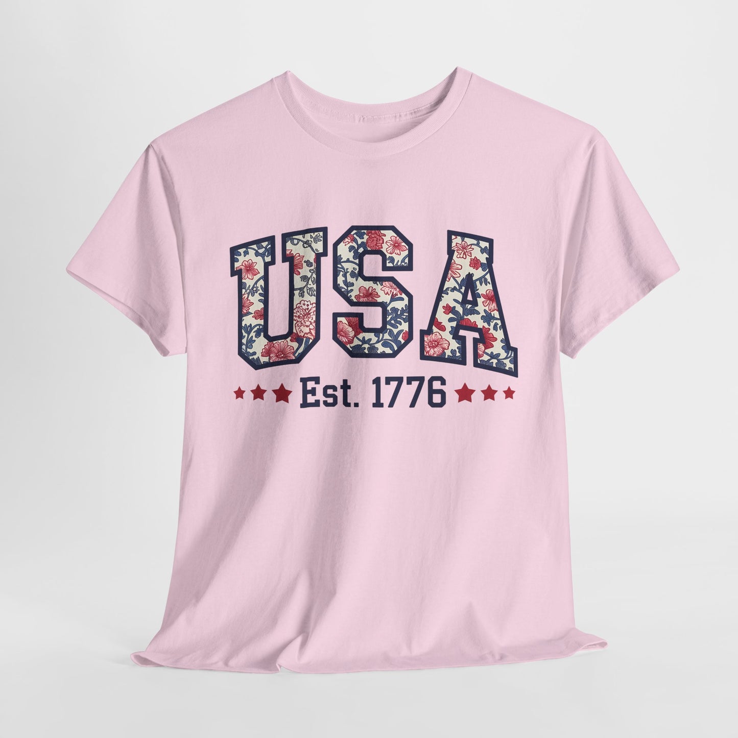 Patriotic USA Floral- Tee