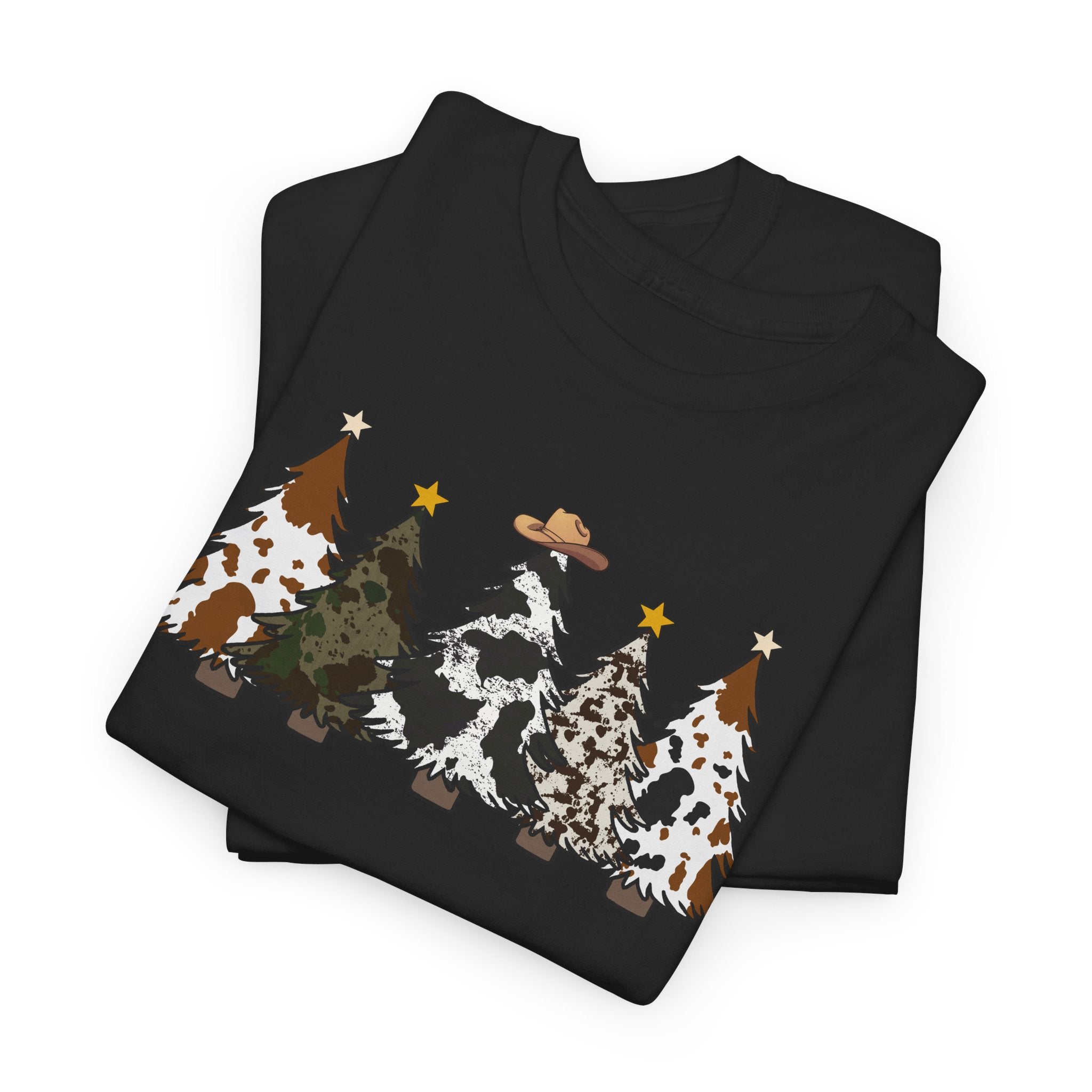Whimsical Holiday Trees Heavy Cotton Tee