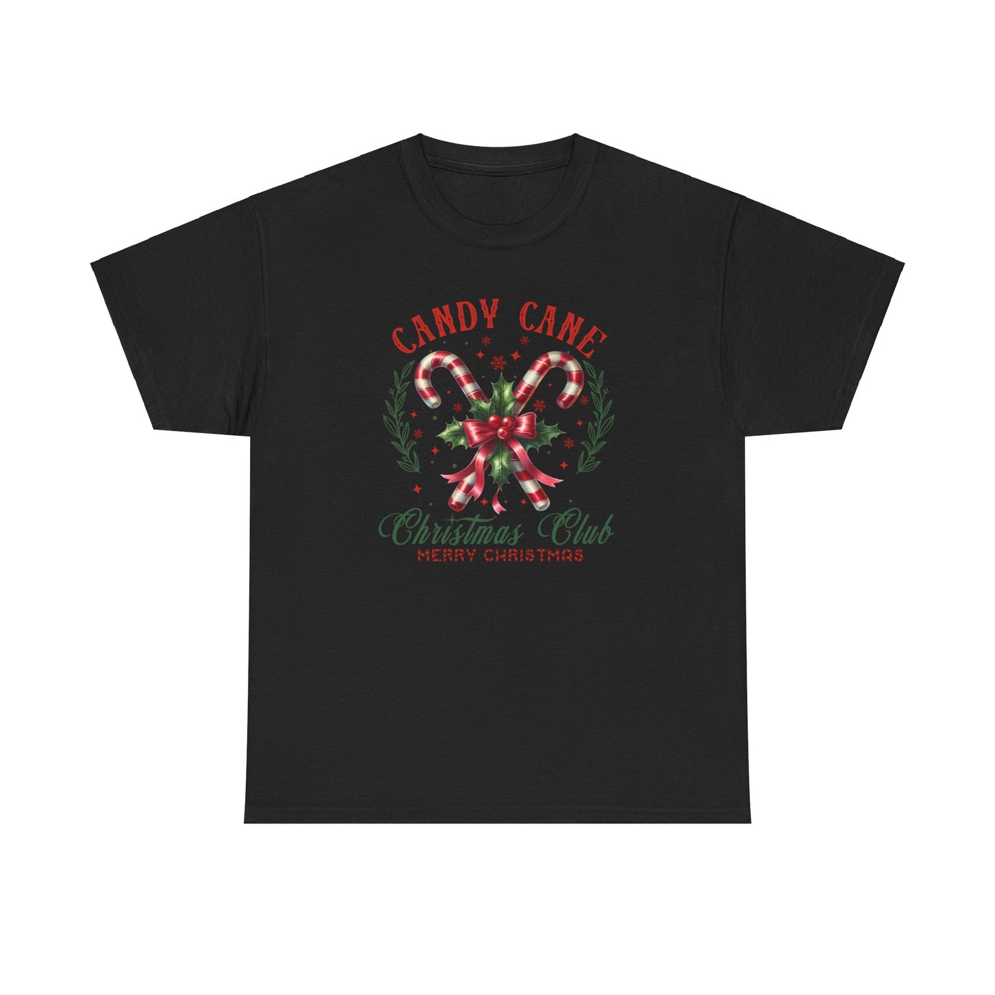 Candy Cane Christmas Club Heavy Cotton Tee - Merry Christmas Holiday Shirt