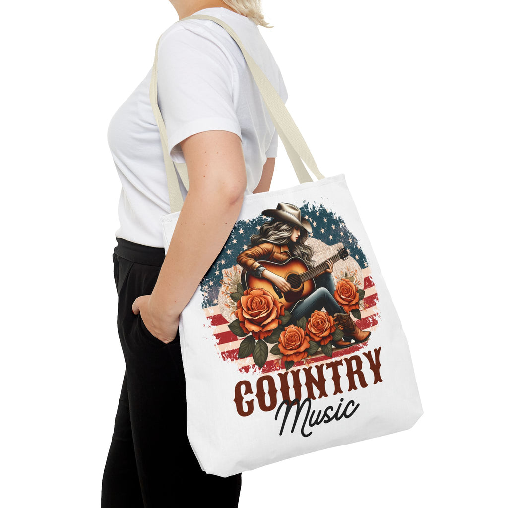 Country Music Cowgirl Tote Bag
