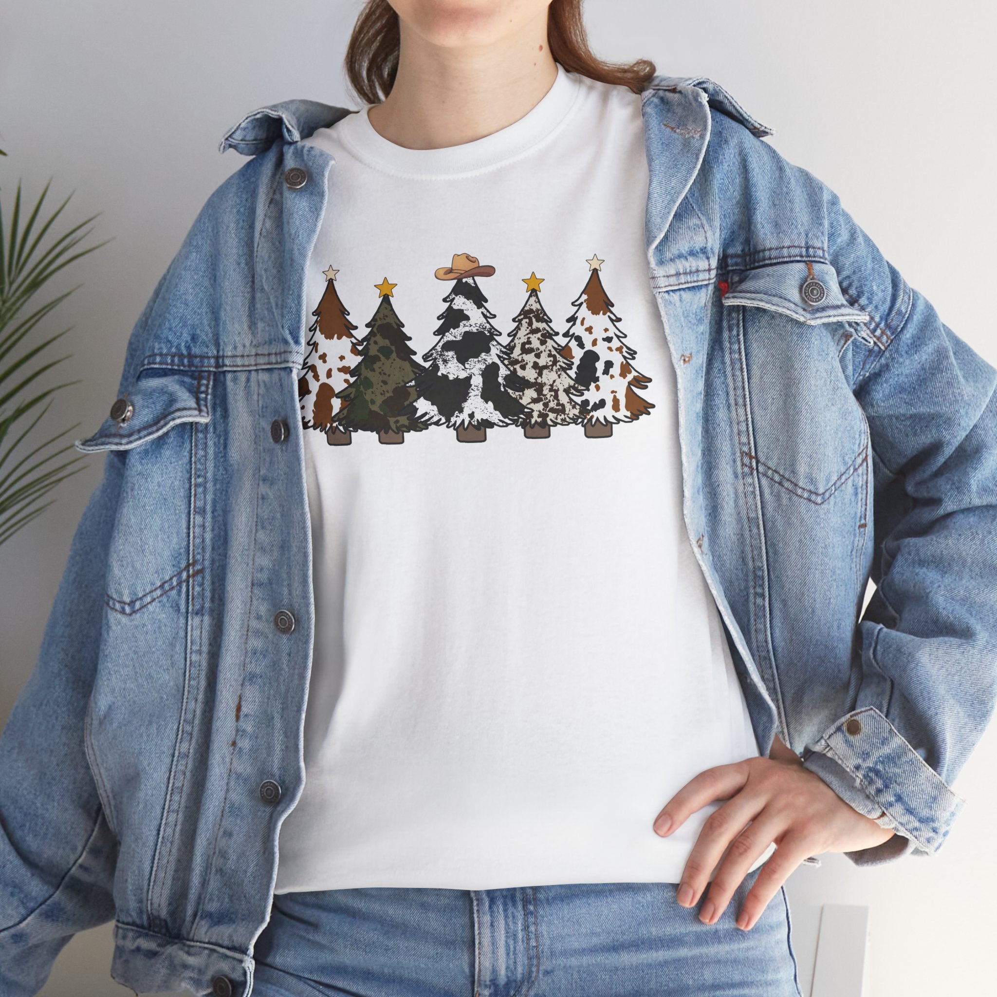 Whimsical Holiday Trees Heavy Cotton Tee