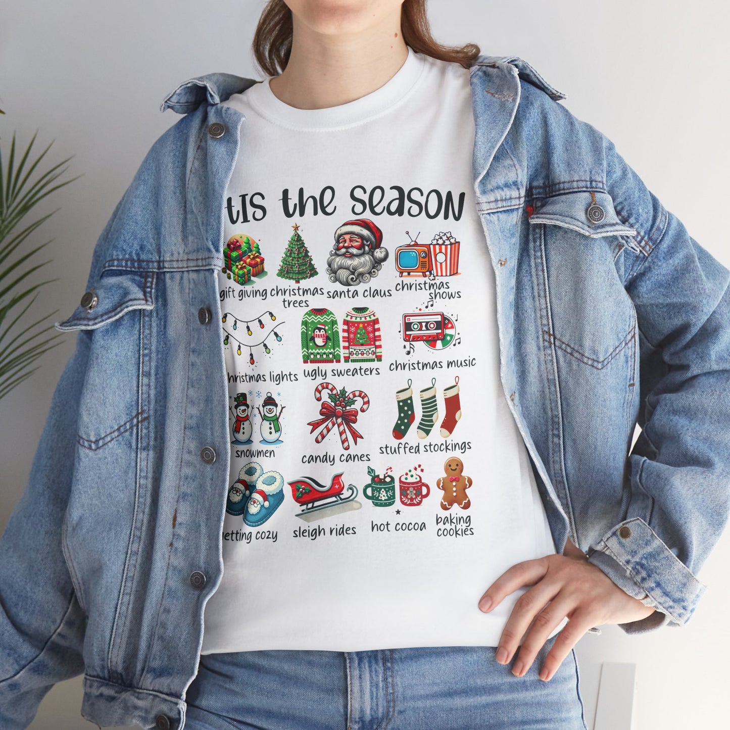 'Tis the Season Heavy Cotton Tee - Holiday Cheer and Festive Fun