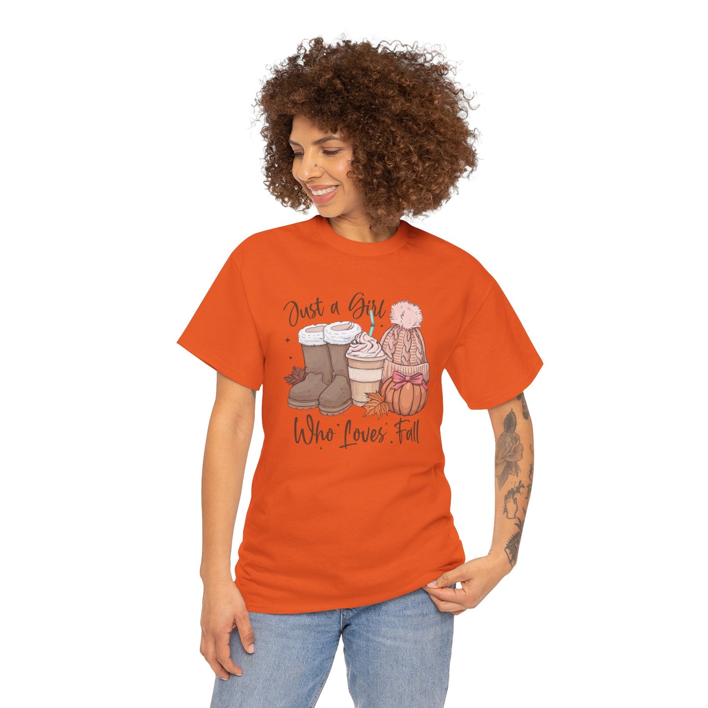Just a Girl Who Loves Fall, Vintage Style Tee