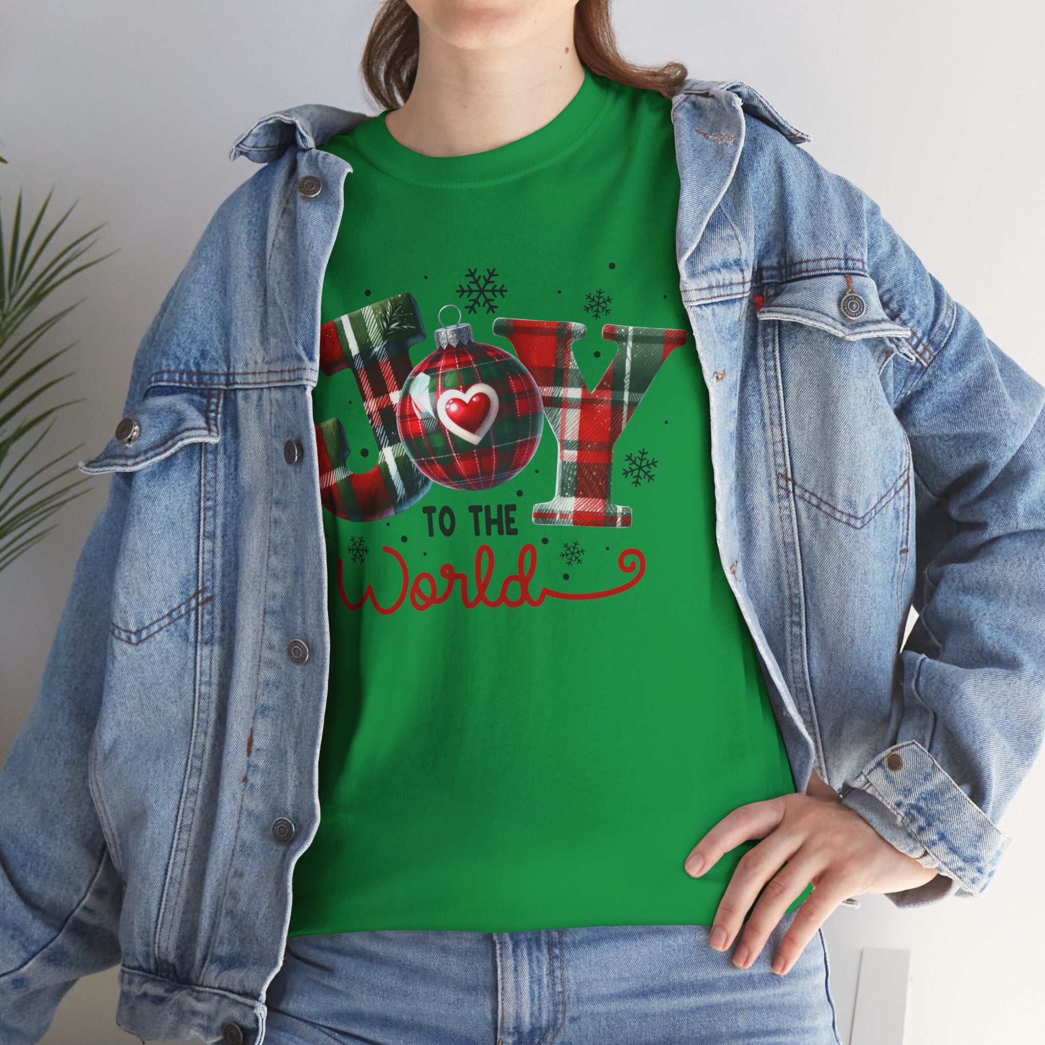 Joy to the World -Heavy Cotton Tee - Christmas Holiday Shirt