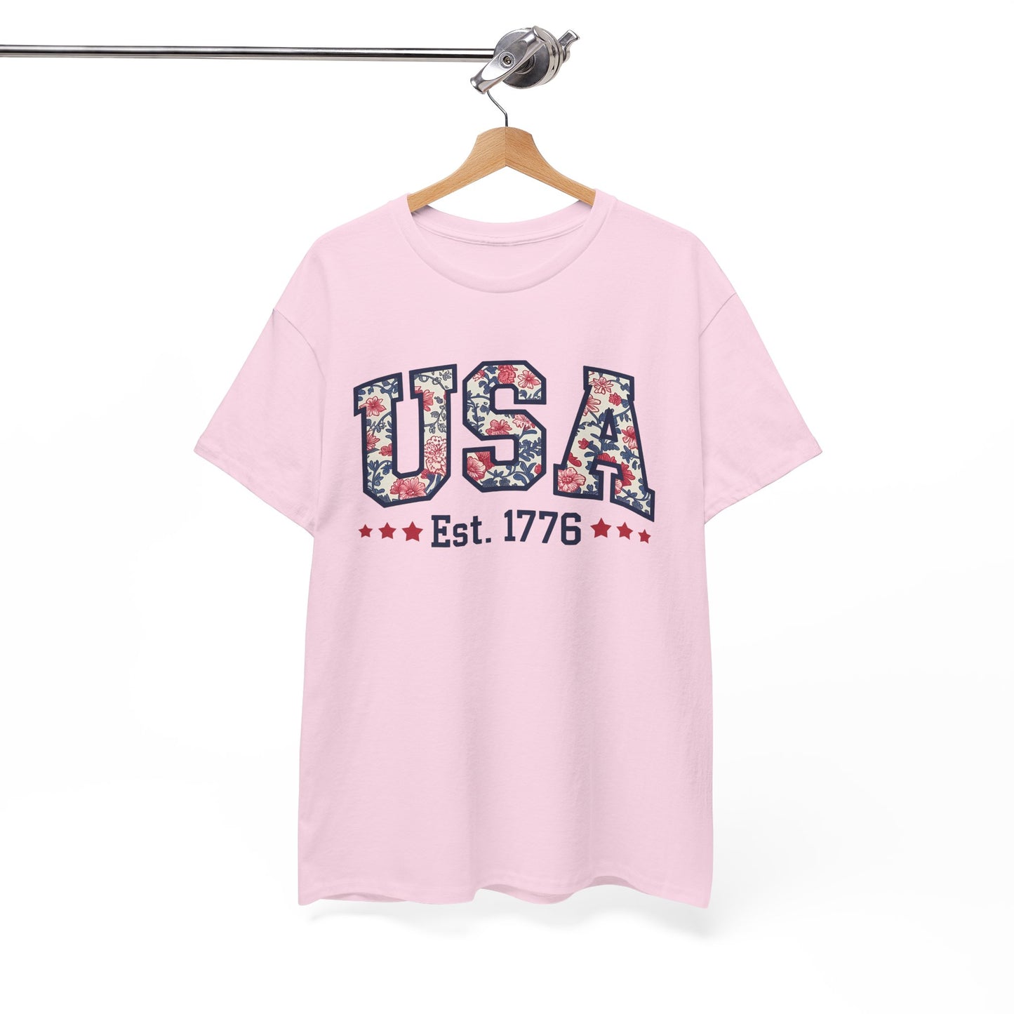 Patriotic USA Floral- Tee