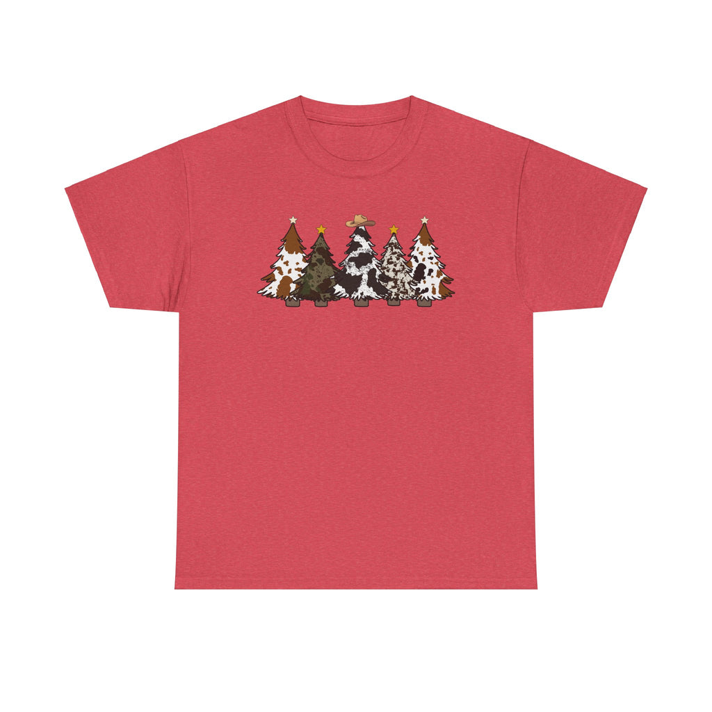 Whimsical Holiday Trees Heavy Cotton Tee
