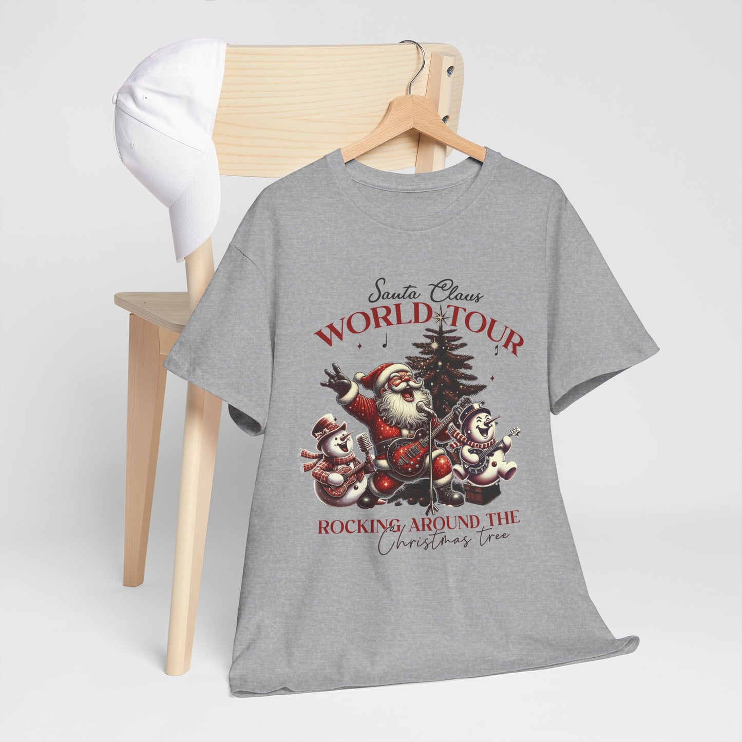 Christmas Santa Claus World Tour Tee - Heavy Cotton T-Shirt