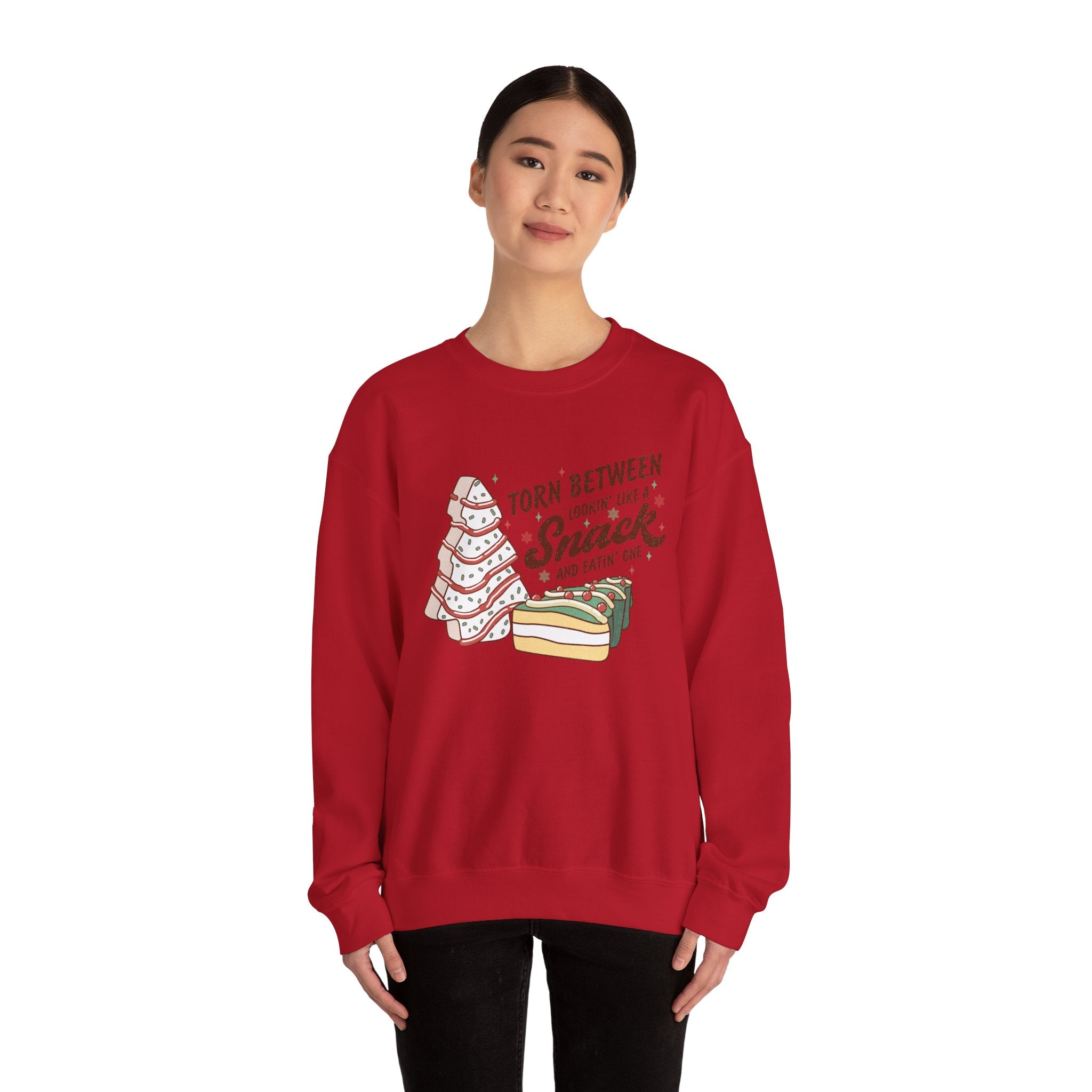 Snack Lovers Crewneck Sweatshirt – 'Torn Between Looking Like a Snack and Eatin One'