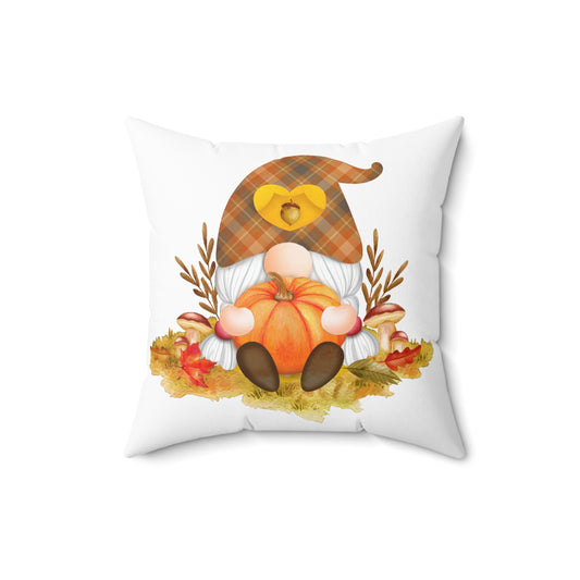 Autumn Gnome Pumpkin Pillow