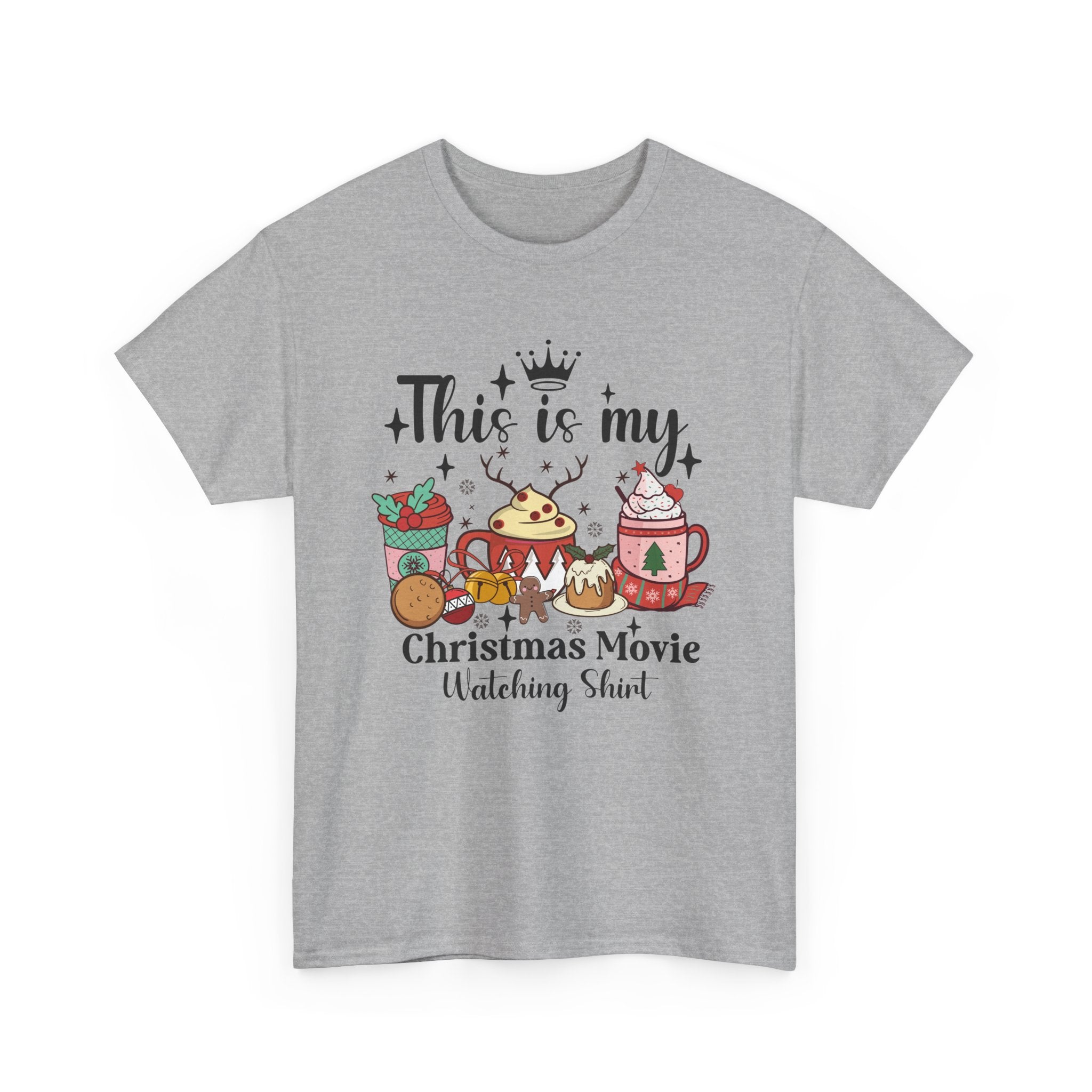 Christmas Movie Watching Tee - Heavy Cotton Shirt