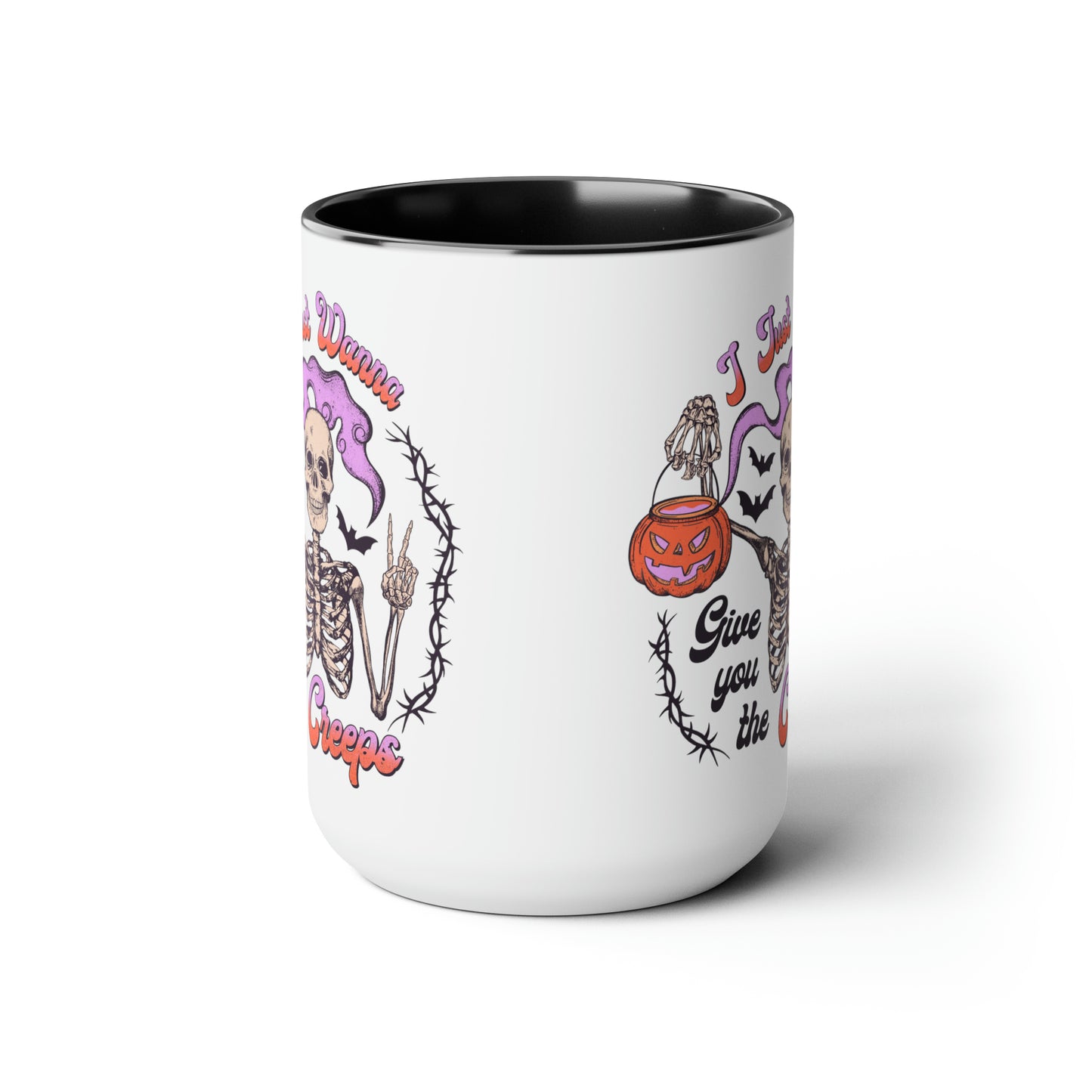 Two-Tone Coffee Mugs, 15oz