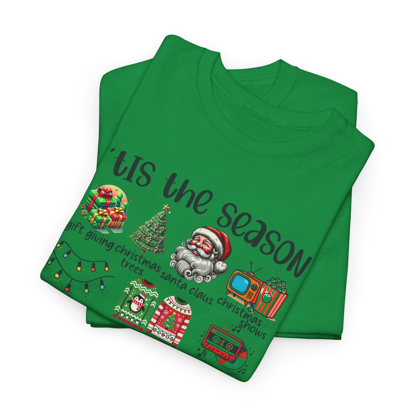 'Tis the Season Heavy Cotton Tee - Holiday Cheer and Festive Fun