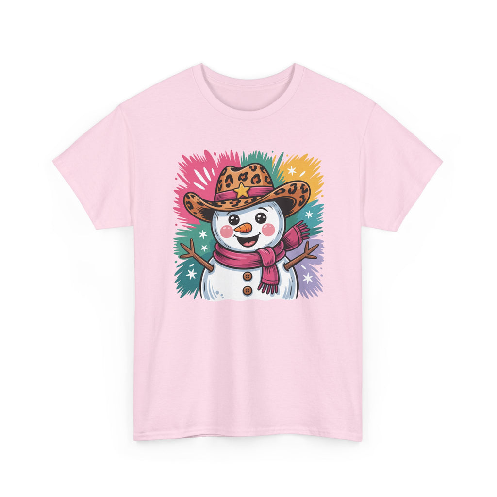 Cute Western Snowman Holiday Tee