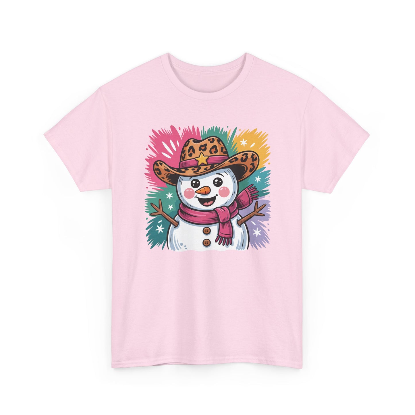 Cute Western Snowman Holiday Tee
