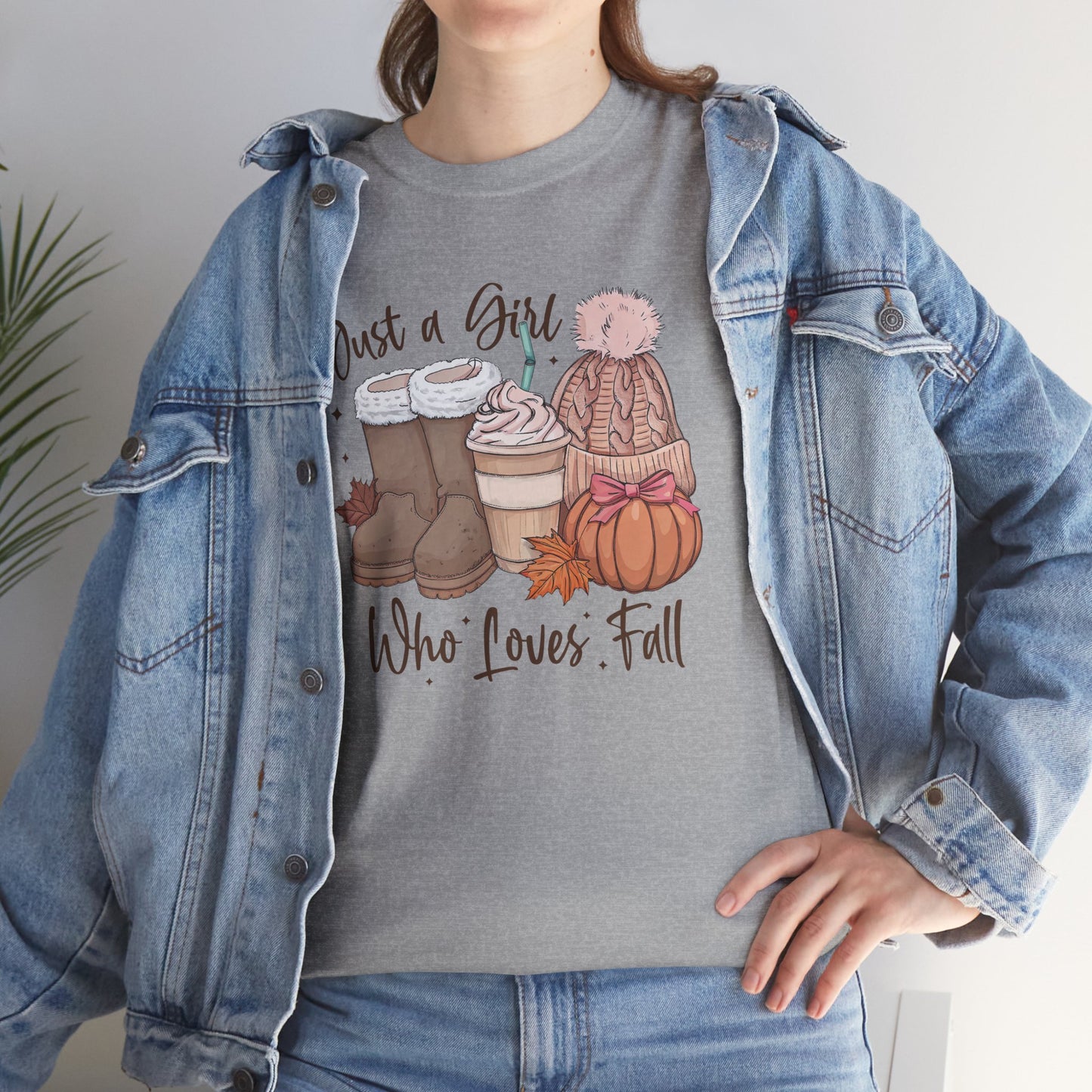 Just a Girl Who Loves Fall, Vintage Style Tee