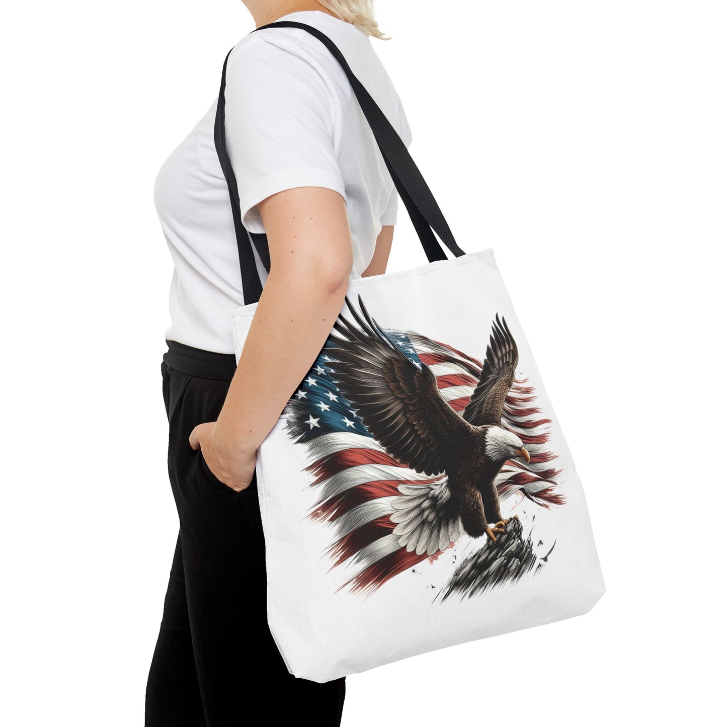 American Flag & Eagle Tote Bag