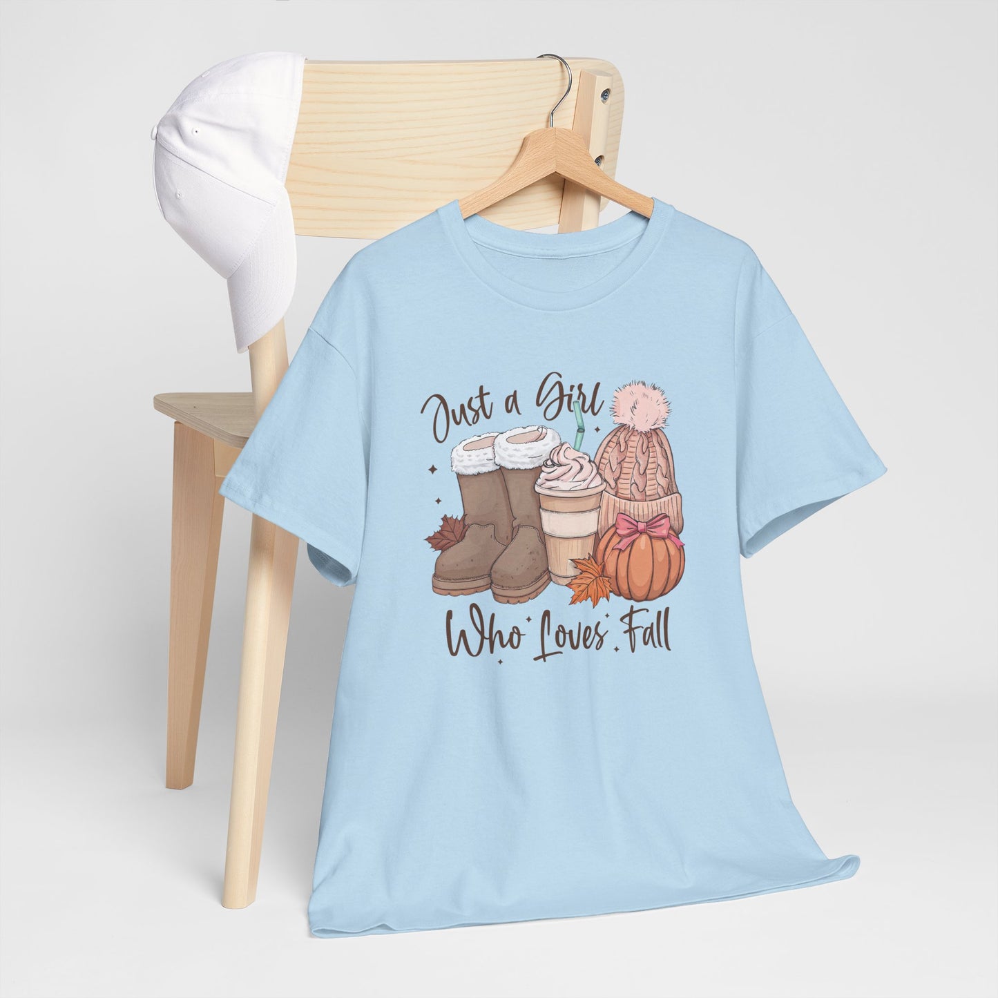Just a Girl Who Loves Fall, Vintage Style Tee