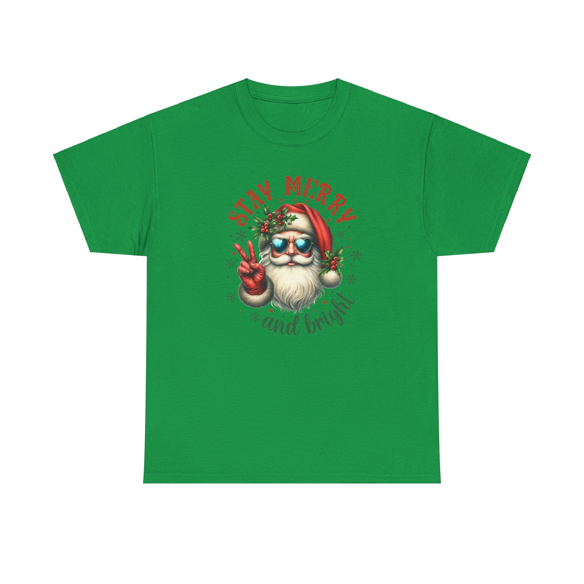 Stay Merry Holiday Heavy Cotton Tee | Fun Christmas Shirt