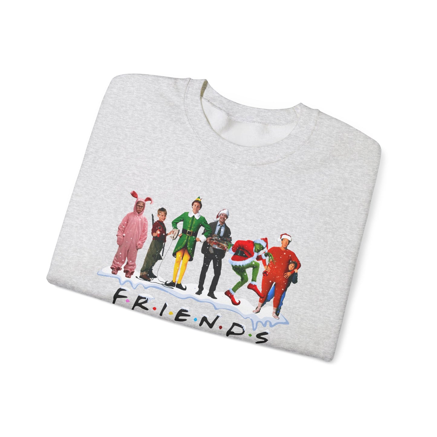 Festive Friends Crewneck Sweatshirt - Cozy Holiday Apparel