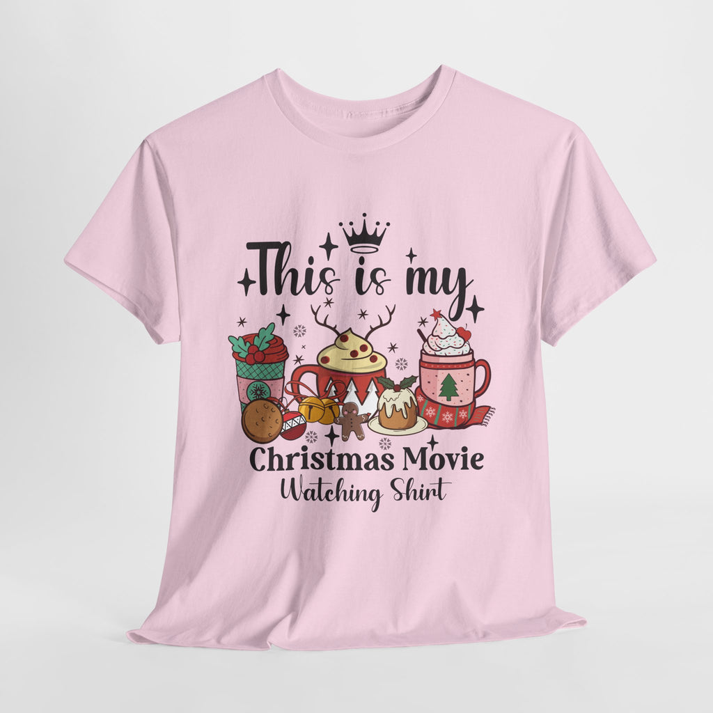 Christmas Movie Watching Tee - Heavy Cotton Shirt